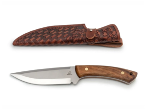 Nôž lovecký s pevnou čepeľou BEAVERCRAFT HGK1 ART Hunting s ozdobným koženým puzdrom 140mm - orechové drevo 1 Nôž lovecký s pevnou čepeľou BEAVERCRAFT HGK1 ART Hunting s ozdobným koženým puzdrom 140mm - orechové drevo