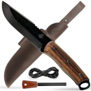 Nôž outdoorový s pevnou čepeľou BEAVERCRAFT BSH4 Dusk Bushcraft 125mm s kresadlom - orechové drevo